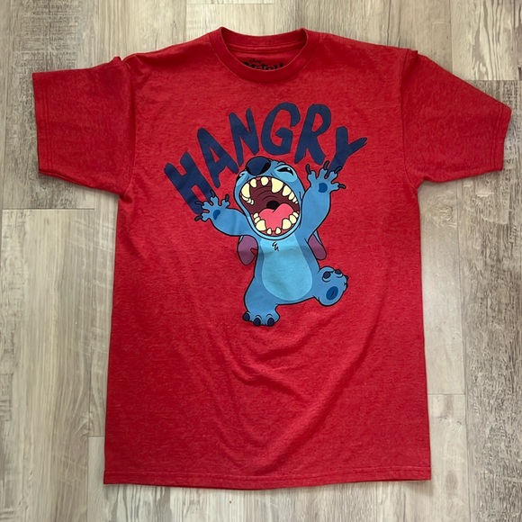 Disney Stitch Hangry Red T-shirt - Picture 1 of 3